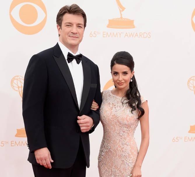 Nathan Fillion and his ex-girlfriend, Mikaela Hoover