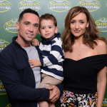 Catherine Tyldesley with her husband, Tom Pitfield and their son