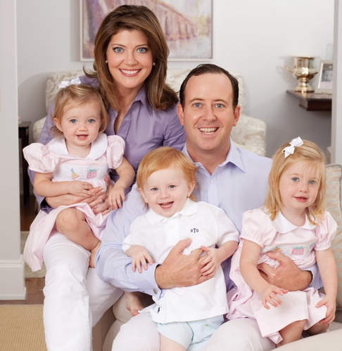 Norah O'Donnell With Her Husband and Child