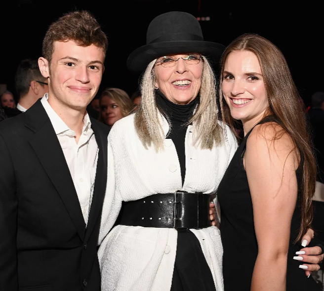 Diane Keaton with her adopted kids