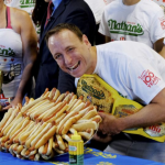 Joey Chestnut in Hot Dog Eating Contest 
