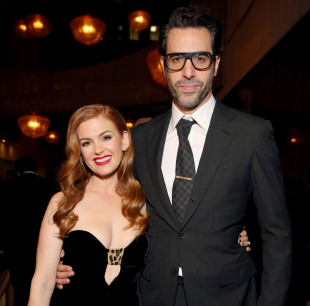 Sacha Baron Cohen with his wife, Isla Fisher