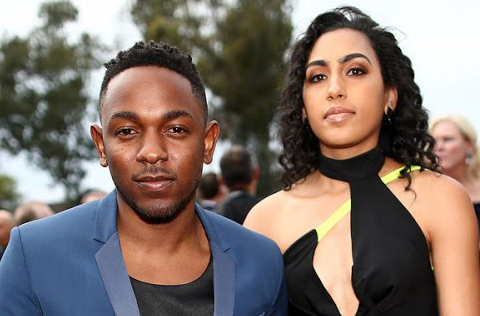 Kendrick Lamar With His Wife Whitney