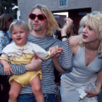 Kurt Cobain with his wife, Courtney Love and daughter Frances Bean