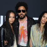 Lenny Kravitz with his ex-wife, Lisa Bonet and their daughter, Zoe Isabella Kravitz