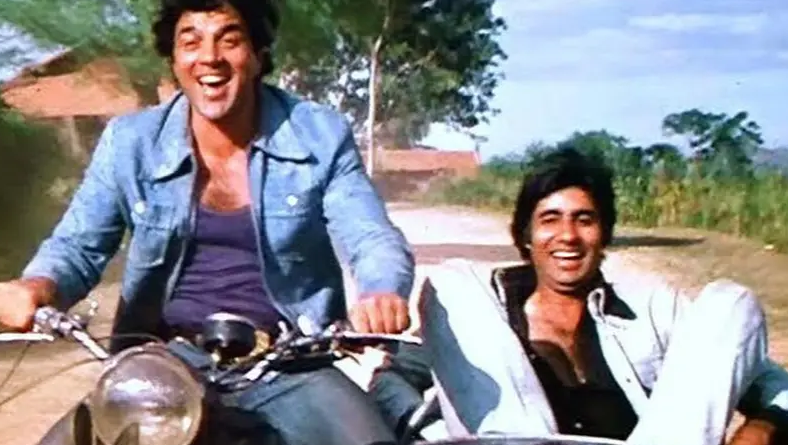 Amitabh Bachchan With Dharmendra in the Superhit Movie Sholay