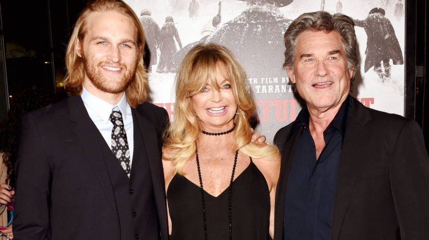 Kurt Russell with Goldie Hawn and their son, Wyatt