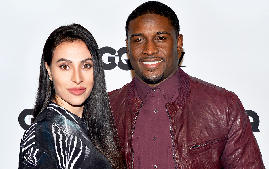 Reggie Bush with his wife, Lilit