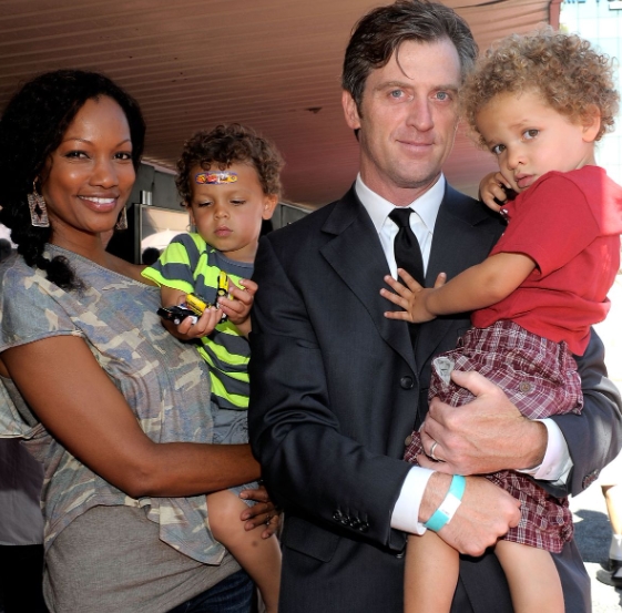 Garcelle Beauvais with her ex-husband, Mike Nilon and their childrens