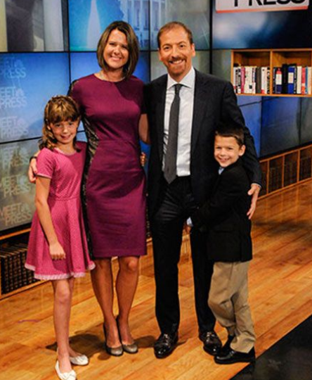 Chuck Todd with his wife and kids