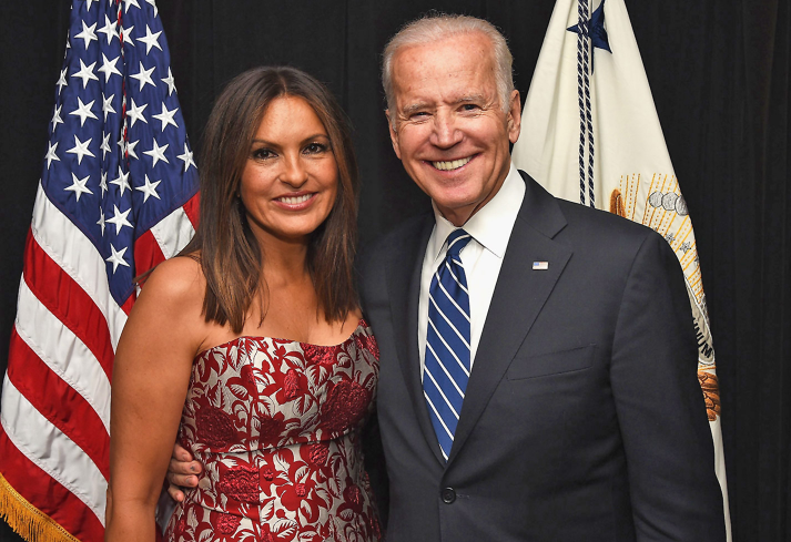 Mariska Hargitay (Left) and Joe Biden (Right); Mariska Hargitay to Speak At DNC 