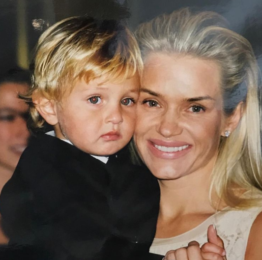 Anwar Hadid with his mother, Yolanda Foster