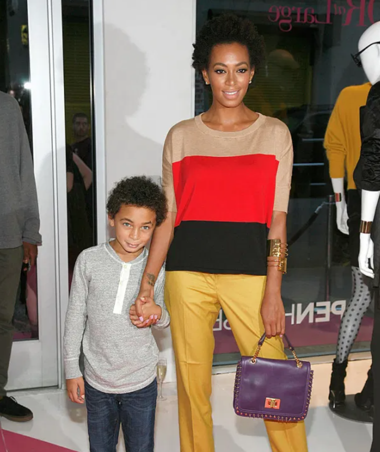 Julez Smith with his mom, Solange Knowles