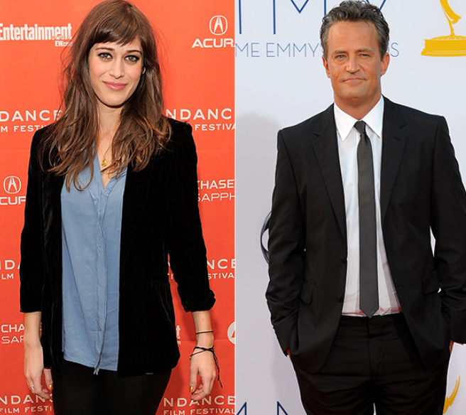 Matthew Perry (Right) and Lizzy Caplan (Left) .