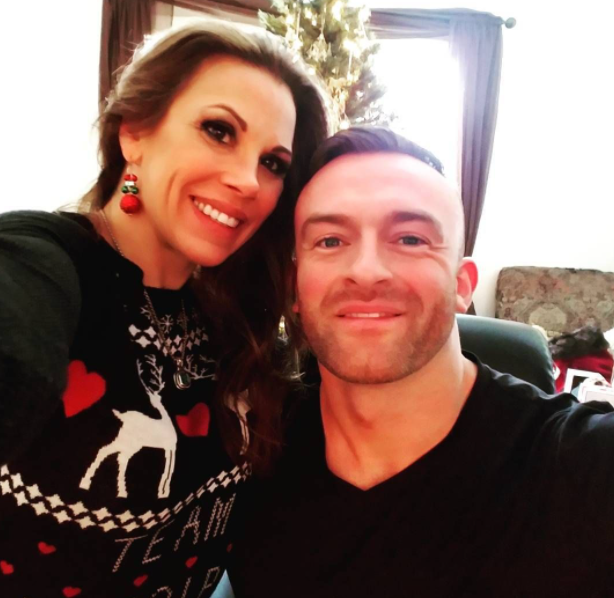 Mickie James and her husband, Nick Aldis