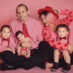 Matt Hardy with her wife, Rebecca and their children