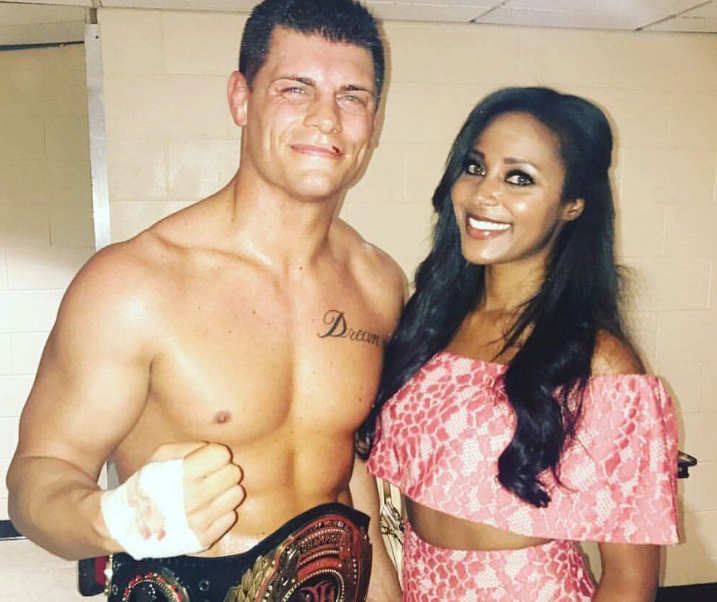 Cody Rhodes and his wife, Brandi Reeds