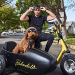 Actor Jeff Dye with his pet dog
