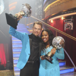 Winner of Dancing with the Star Season 17; Amber Riley and Derek Hough