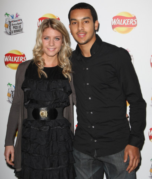 Theo Walcott and his wife, Melanie Slade