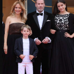 John Travolta with his wife and childrens