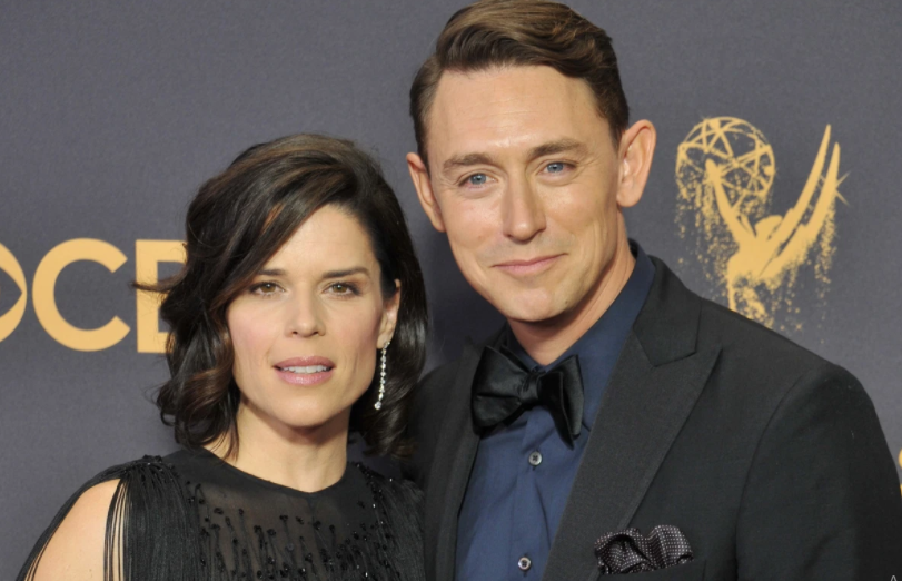 Neve Campbell with her boyfriend, JJ Feild