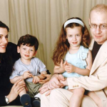 Nigella Lawson with her husband, John Diamond and their kids