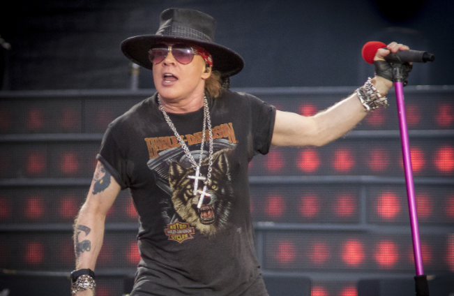 Axl Rose, lead vocalist of the hard rock band Guns N' Roses