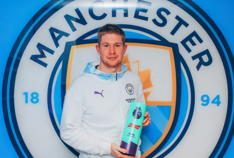 De Bruyne earns November 2019 Budweiser Goal of the Month