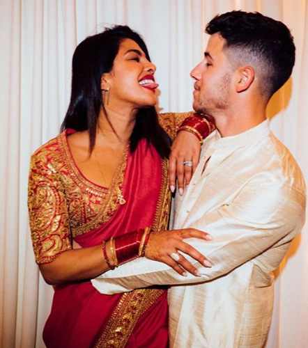 Priyanka Chopra and Nick Jonas In Indian Dress