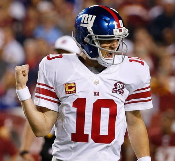 Eli Manning Celebrating