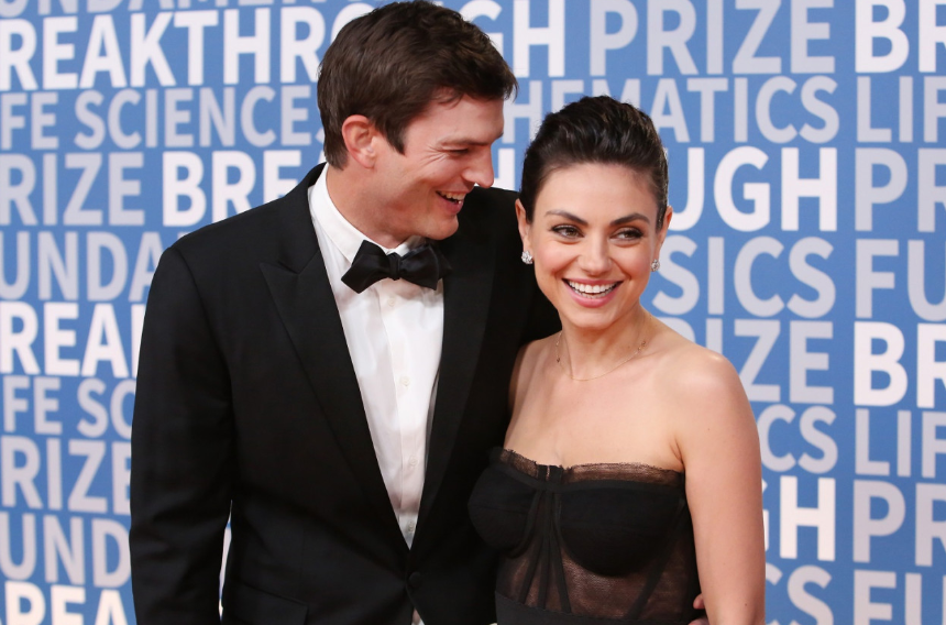 Mila Kunis With Her Husband Ashton Kutcher