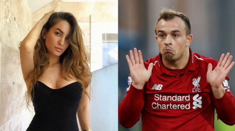 Xherdan Shaqiri and his girlfriend, Dhurata Ahmetaj