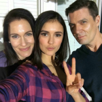 Nina Dobrev with her mom and dad