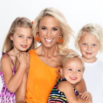 Bec Hewitt with her kids