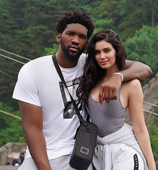 Joel Embiid with girlfriend Anne De Paula