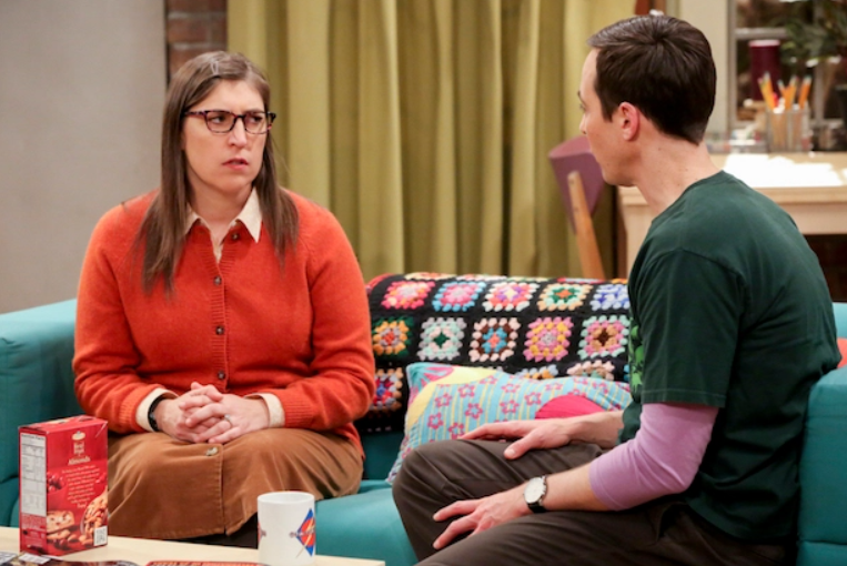 Mayim Bialik in the TV sitcom, The Big Bang Thory