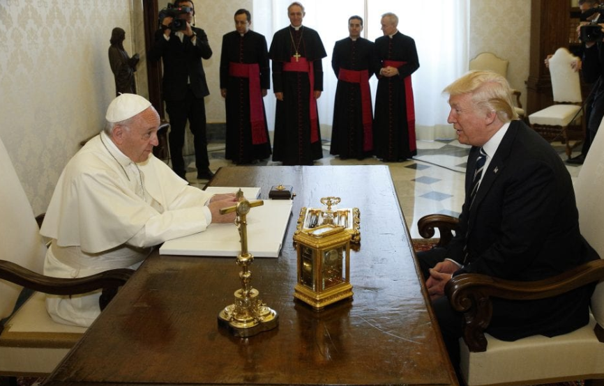 Pope Francis With Donald Trump, President of the USA