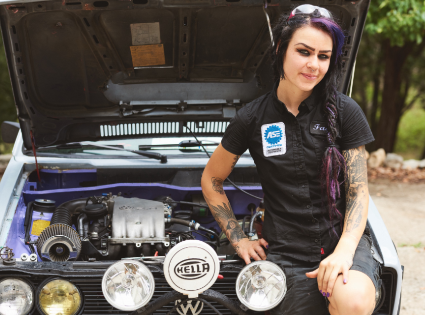 Faye Hadley also know as All Girls Garage