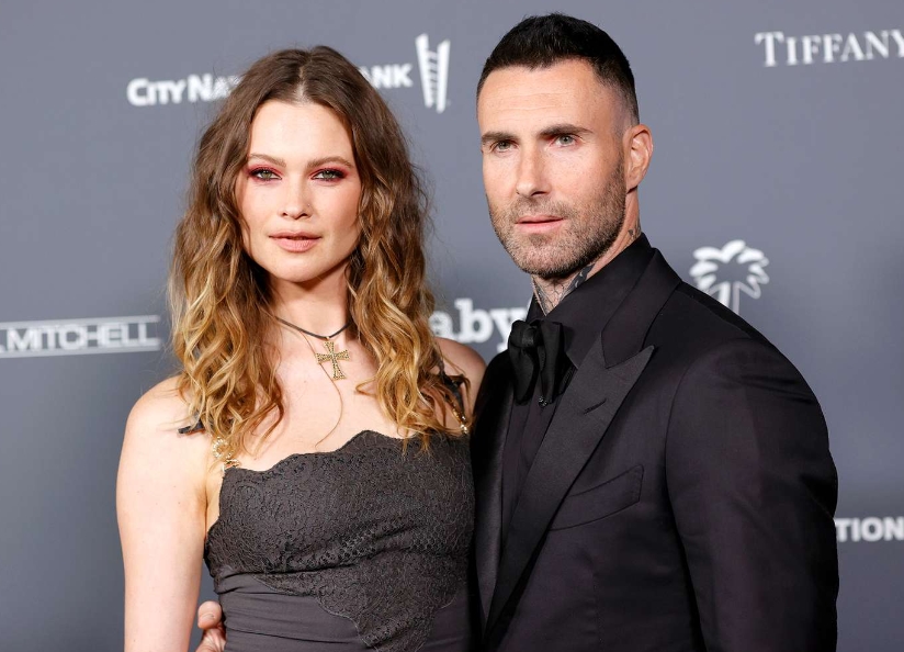 Behati Prinsloo and her husband, Adam Levine