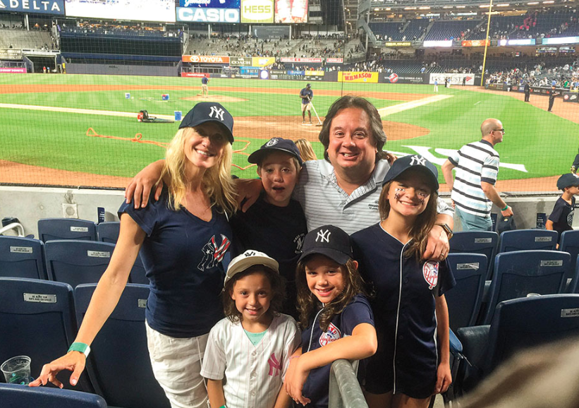 Kellyanne Conway with her husband George and their children