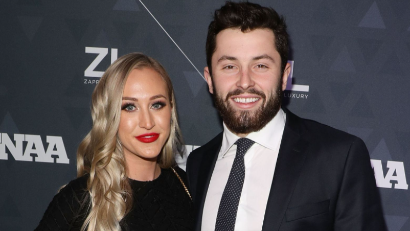 Baker Mayfield and his wife, Emily Wilkinson