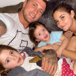 Dan Osborne with his ex-wife and children