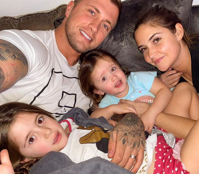 Dan Osborne with his ex-wife and children