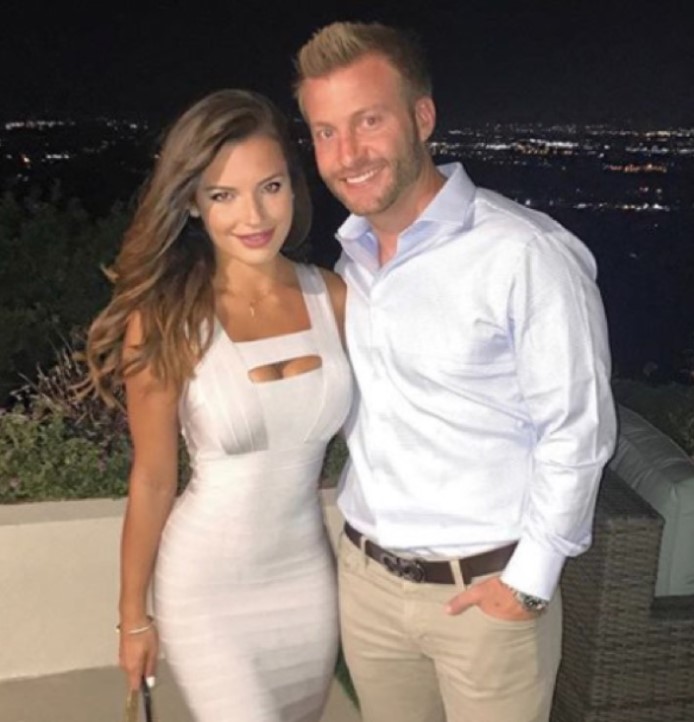 Sean McVay and his wife, Veronika Khomyn. 