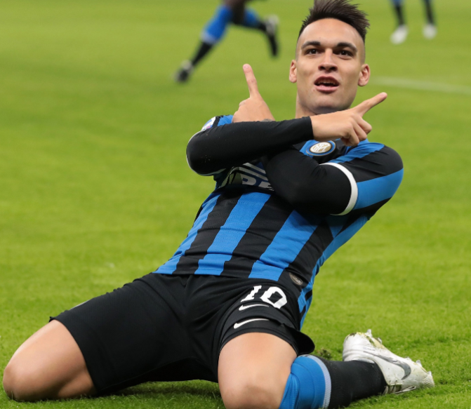 Lautaro Martinez Celebrating After A Goal