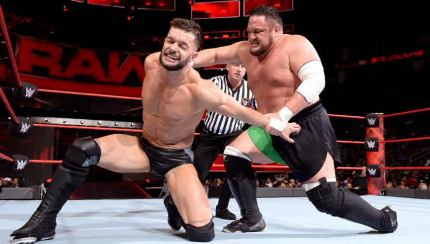 Professional wrestler, Samoa Joe against Finn Balor