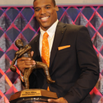 Cam Newton with Heisman Award