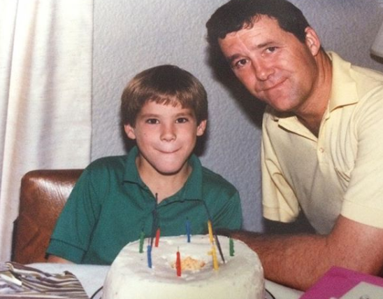 Birthday Celebration With His Dad