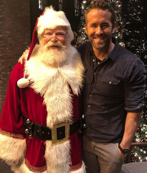 Ryan Reynolds With Santa   